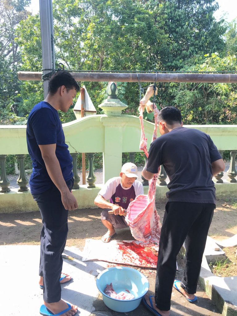Acara penyembelihan hewan qurban di SDN KRADENAN 4